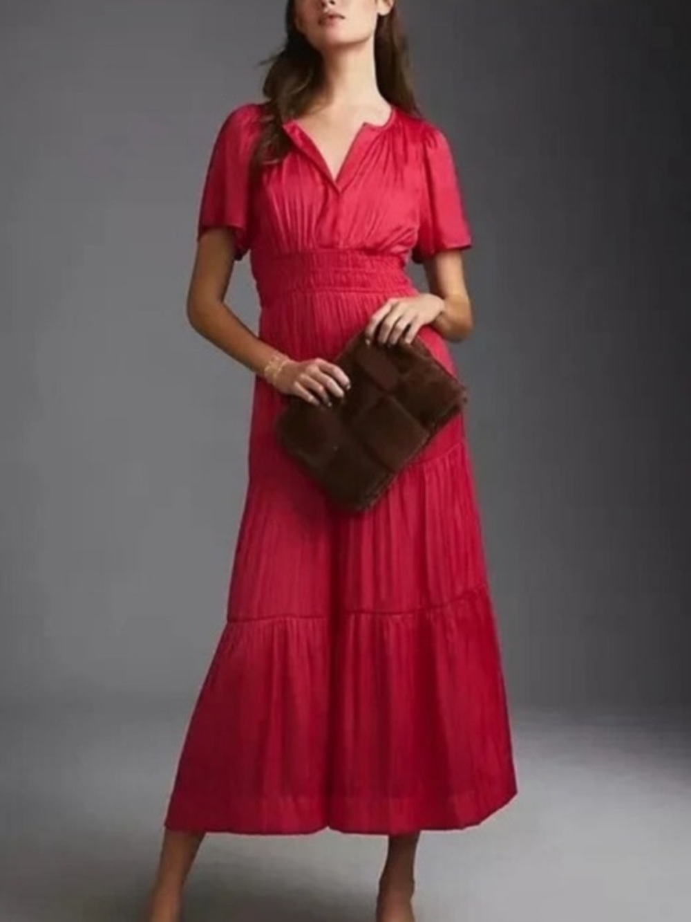 Anthropologie The Somerset Maxi Dress Magenta Pink Medium
